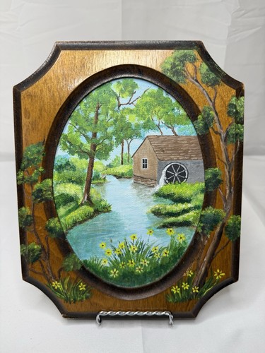 Vintage 1982 oil painting old - 1982,
